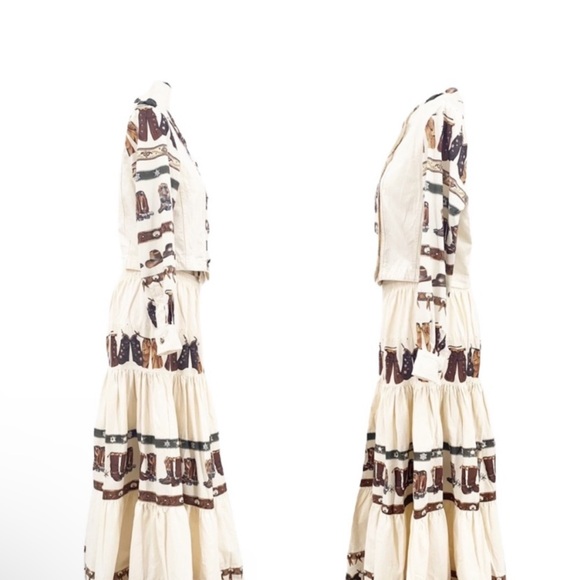 Vintage Western Printed Cowboy Rodeo 2 Piece Set, Size Medium - Picture 3 of 11